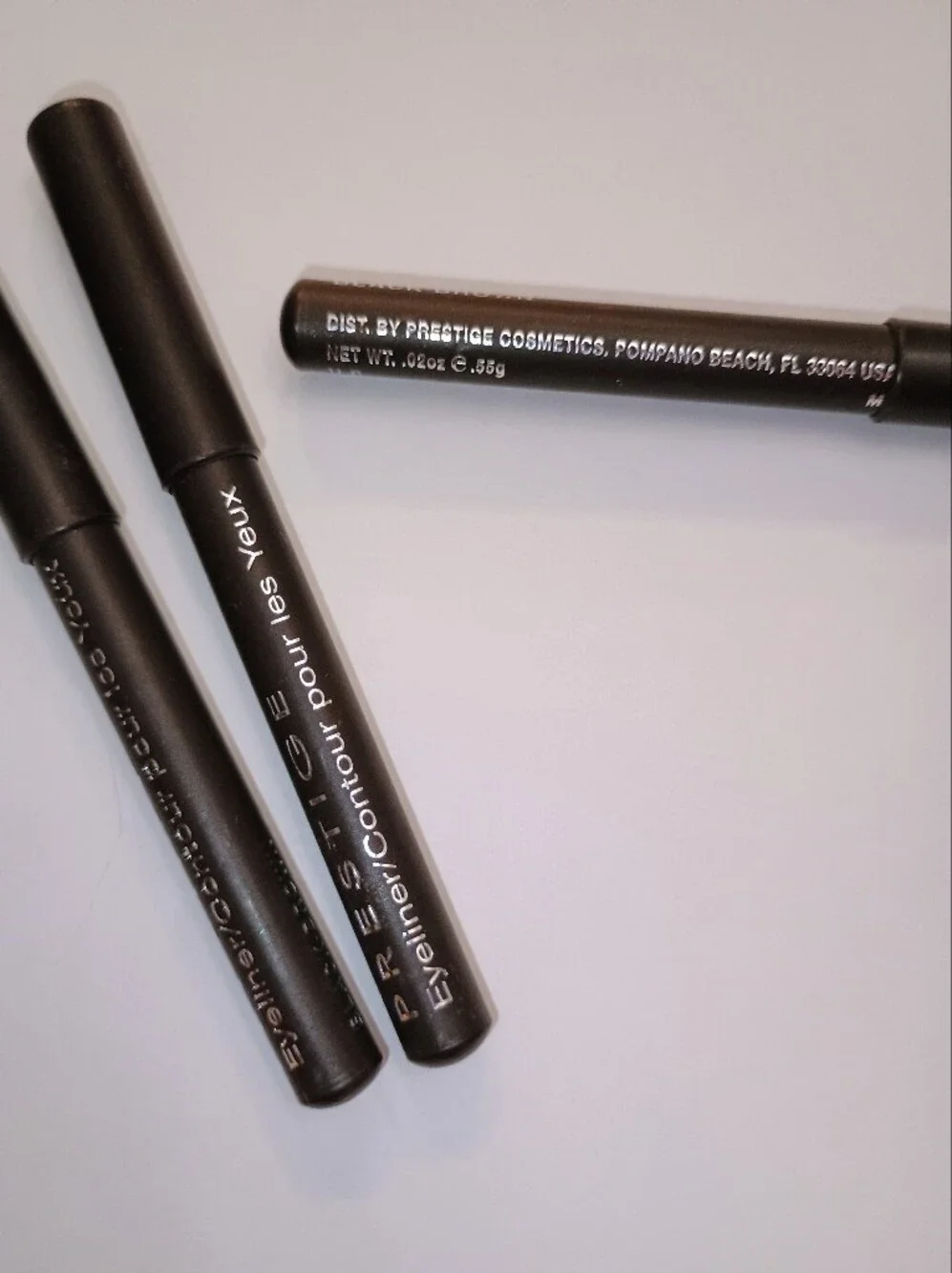 3 x Prestige Mini Travel Size Eyeliner Black Brown